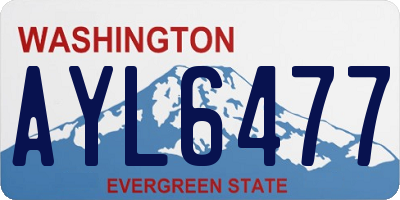 WA license plate AYL6477