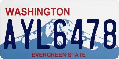 WA license plate AYL6478