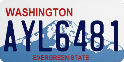 WA license plate AYL6481