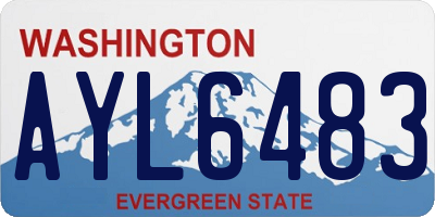 WA license plate AYL6483