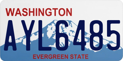 WA license plate AYL6485