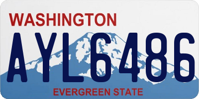 WA license plate AYL6486
