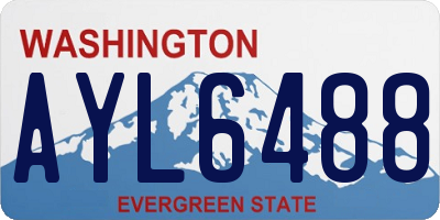 WA license plate AYL6488