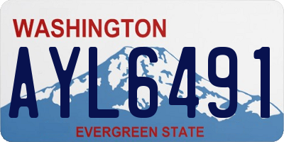 WA license plate AYL6491