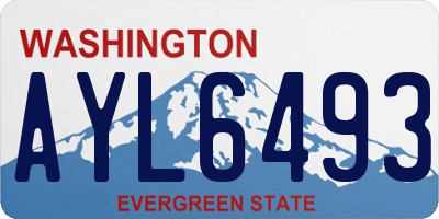 WA license plate AYL6493