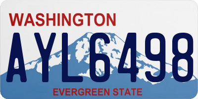 WA license plate AYL6498