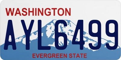 WA license plate AYL6499