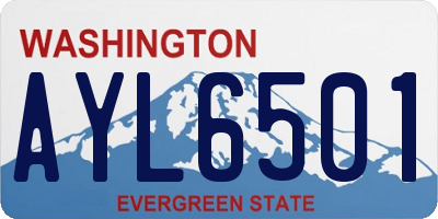 WA license plate AYL6501