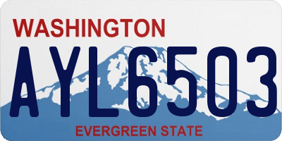 WA license plate AYL6503