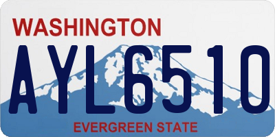 WA license plate AYL6510