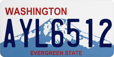 WA license plate AYL6512