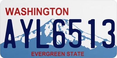 WA license plate AYL6513