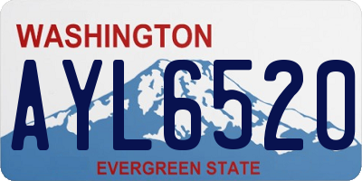WA license plate AYL6520