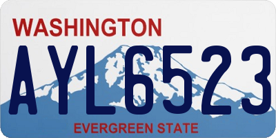 WA license plate AYL6523