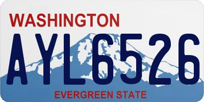 WA license plate AYL6526