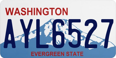 WA license plate AYL6527