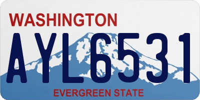 WA license plate AYL6531