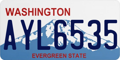 WA license plate AYL6535