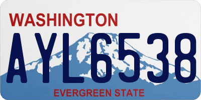 WA license plate AYL6538