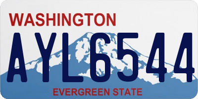 WA license plate AYL6544