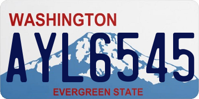 WA license plate AYL6545