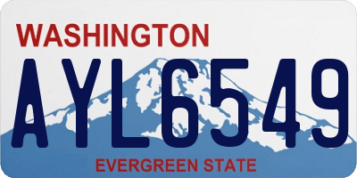 WA license plate AYL6549