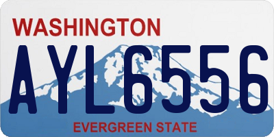 WA license plate AYL6556