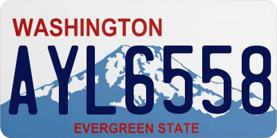 WA license plate AYL6558