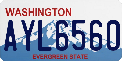 WA license plate AYL6560