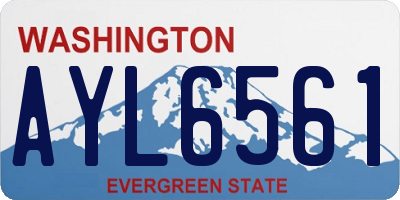 WA license plate AYL6561
