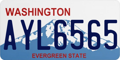 WA license plate AYL6565
