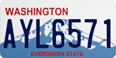 WA license plate AYL6571