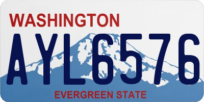 WA license plate AYL6576