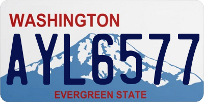 WA license plate AYL6577