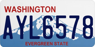 WA license plate AYL6578