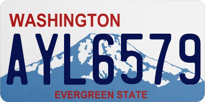 WA license plate AYL6579