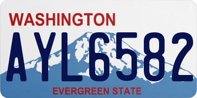 WA license plate AYL6582