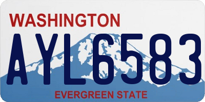 WA license plate AYL6583