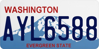WA license plate AYL6588