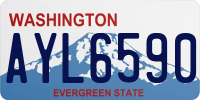 WA license plate AYL6590