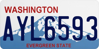 WA license plate AYL6593
