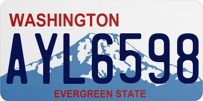 WA license plate AYL6598