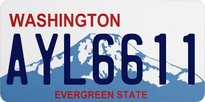 WA license plate AYL6611