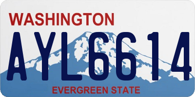WA license plate AYL6614