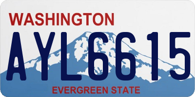 WA license plate AYL6615
