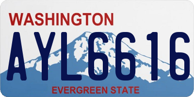 WA license plate AYL6616
