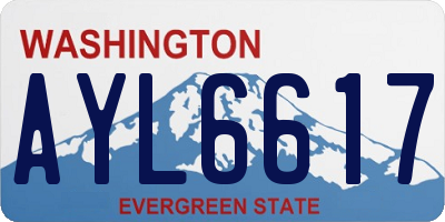 WA license plate AYL6617