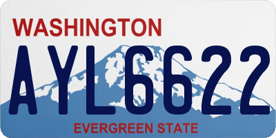 WA license plate AYL6622