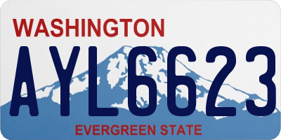 WA license plate AYL6623