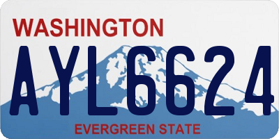 WA license plate AYL6624